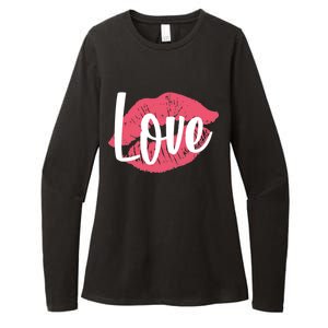 Valentines Day Love Lips Womens CVC Long Sleeve Shirt