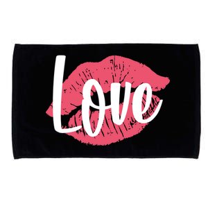 Valentines Day Love Lips Microfiber Hand Towel