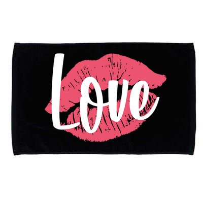 Valentines Day Love Lips Microfiber Hand Towel