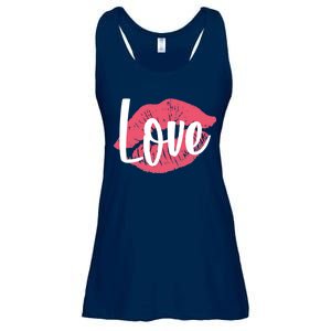 Valentines Day Love Lips Ladies Essential Flowy Tank