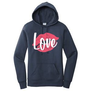 Valentines Day Love Lips Women's Pullover Hoodie