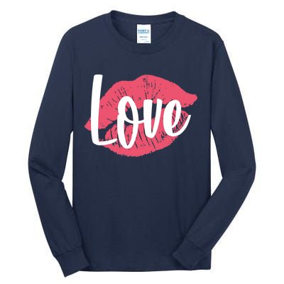 Valentines Day Love Lips Tall Long Sleeve T-Shirt