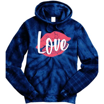 Valentines Day Love Lips Tie Dye Hoodie