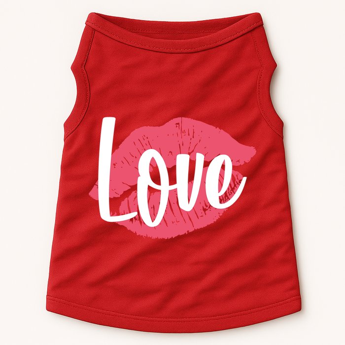 Valentines Day Love Lips Doggie Tank