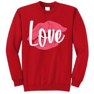 Valentines Day Love Lips Sweatshirt