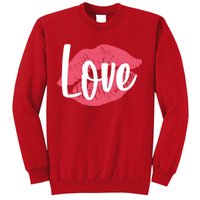 Valentines Day Love Lips Sweatshirt