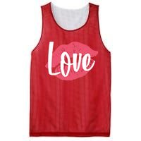 Valentines Day Love Lips Mesh Reversible Basketball Jersey Tank