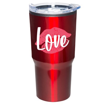 Valentines Day Love Lips Tumbler
