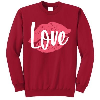 Valentines Day Love Lips Tall Sweatshirt