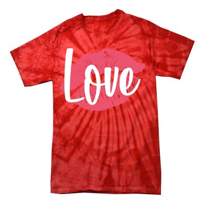 Valentines Day Love Lips Tie-Dye T-Shirt