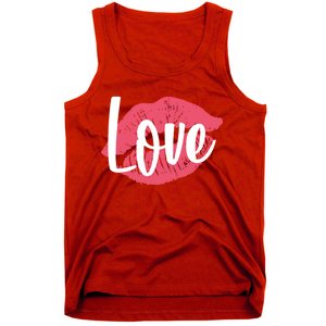 Valentines Day Love Lips Tank Top