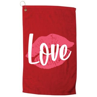 Valentines Day Love Lips Golf Towel