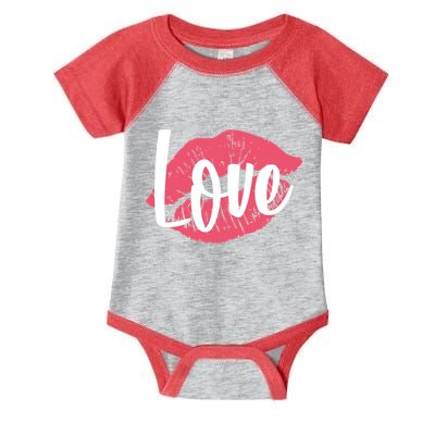 Valentines Day Love Lips Infant Baby Jersey Bodysuit