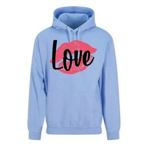 Valentines Day Love Lips Unisex Surf Hoodie