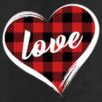 Valentines Day Love Plaid Heart 7 Panel Mesh Trucker Snapback Hat