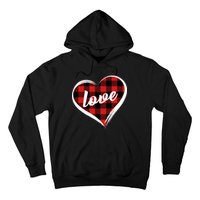 Valentines Day Love Plaid Heart Hoodie