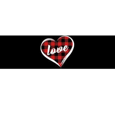 Valentines Day Love Plaid Heart Bumper Sticker