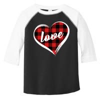 Valentines Day Love Plaid Heart Toddler Fine Jersey T-Shirt