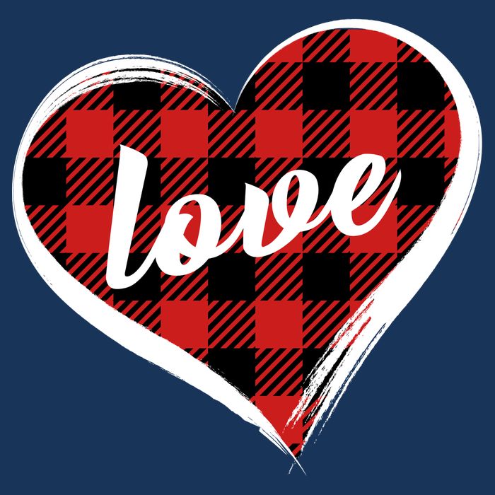 Valentines Day Love Plaid Heart Infant Baby Jersey Bodysuit