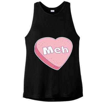 Valentine's Day Meh Conversation Heart Candy Ladies PosiCharge Tri-Blend Wicking Tank