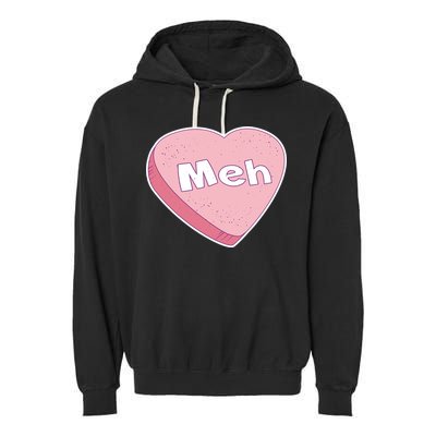 Valentine's Day Meh Conversation Heart Candy Garment-Dyed Fleece Hoodie