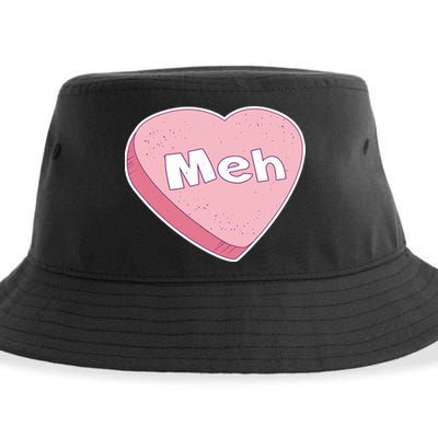 Valentine's Day Meh Conversation Heart Candy Sustainable Bucket Hat