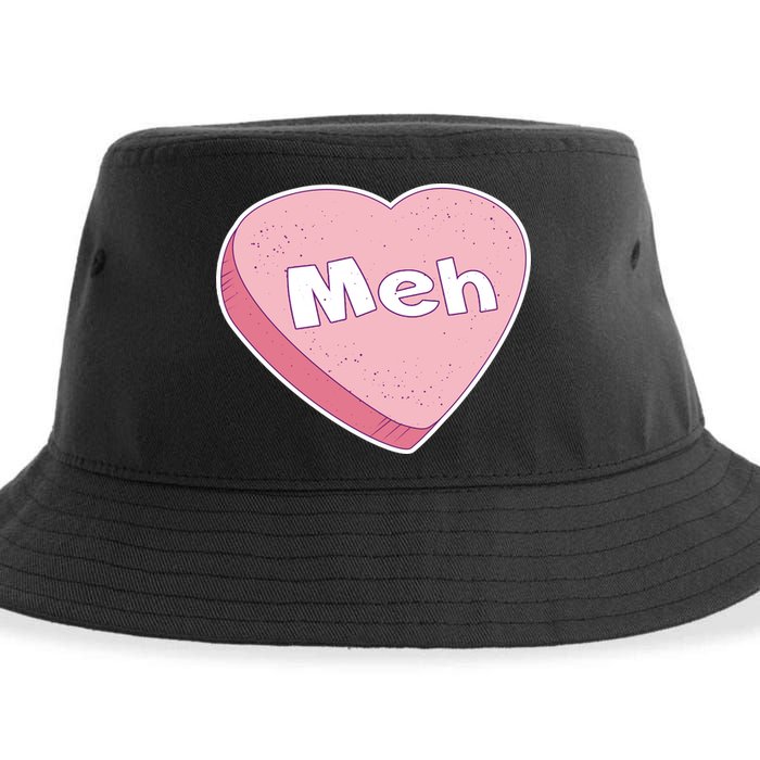 Valentine's Day Meh Conversation Heart Candy Sustainable Bucket Hat