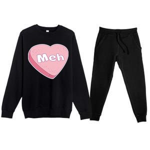 Valentine's Day Meh Conversation Heart Candy Premium Crewneck Sweatsuit Set