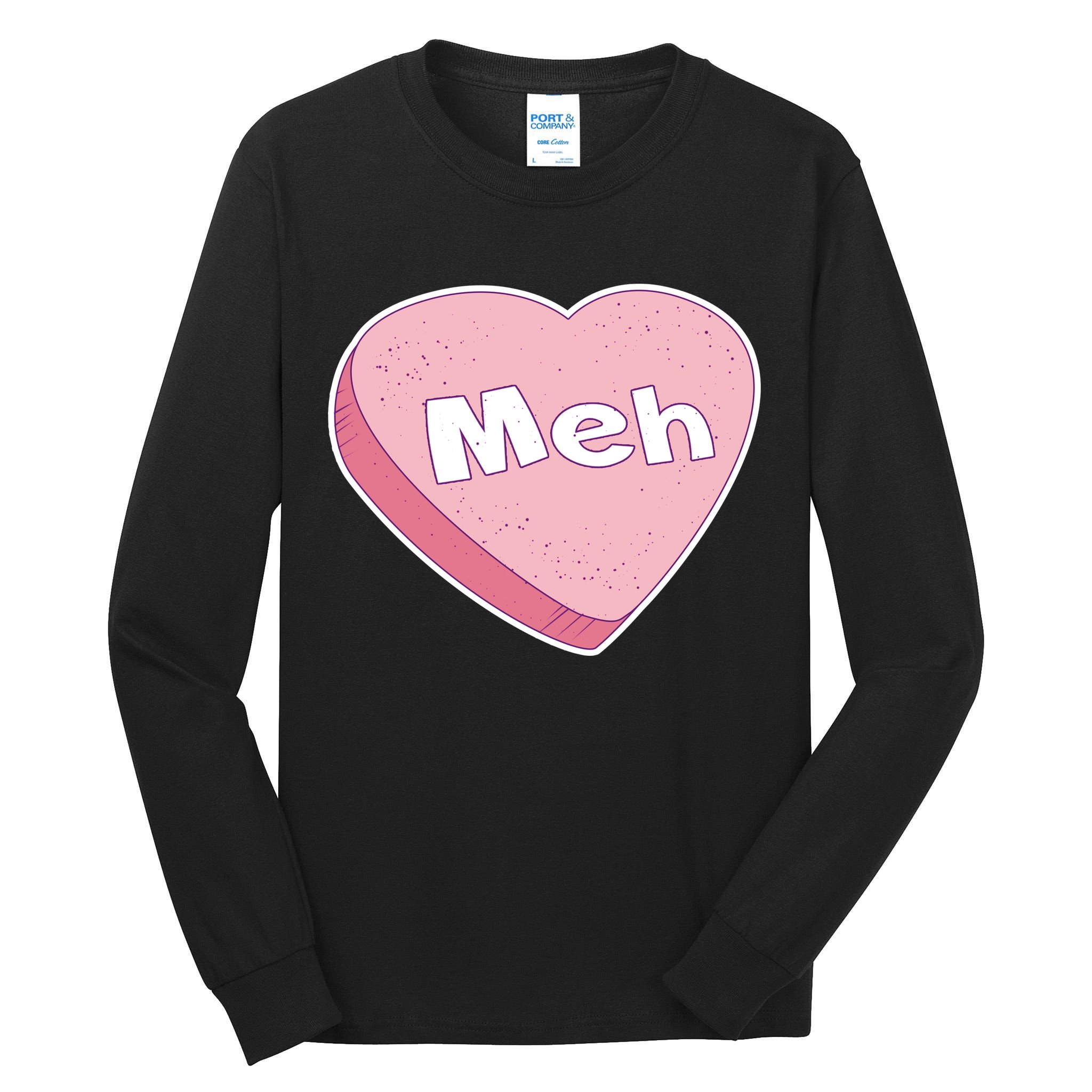 Valentine's Day Meh Conversation Heart Candy Tall Long Sleeve T-Shirt