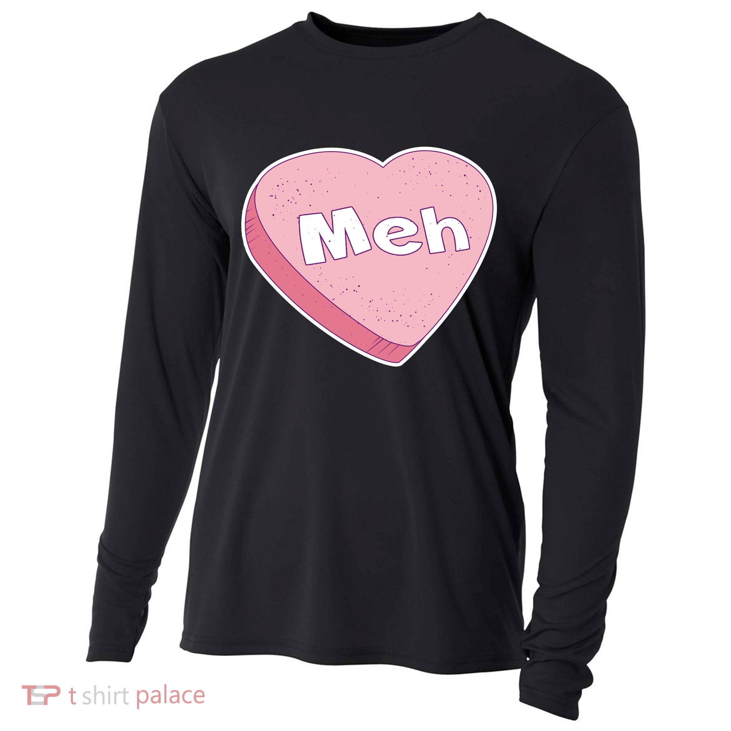 Valentine's Day Meh Conversation Heart Candy Cooling Performance Long Sleeve Crew