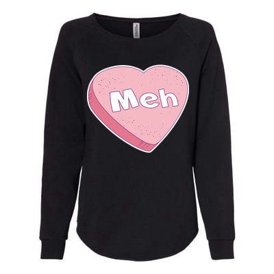 Valentine's Day Meh Conversation Heart Candy Womens California Wash Sweatshirt