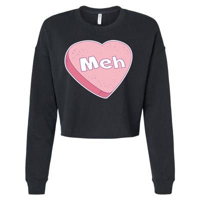 Valentine's Day Meh Conversation Heart Candy Cropped Pullover Crew