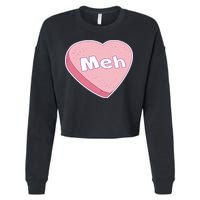 Valentine's Day Meh Conversation Heart Candy Cropped Pullover Crew