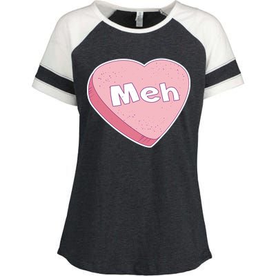 Valentine's Day Meh Conversation Heart Candy Enza Ladies Jersey Colorblock Tee