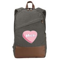 Valentine's Day Meh Conversation Heart Candy Cotton Canvas Backpack