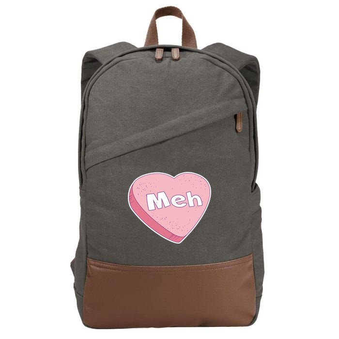 Valentine's Day Meh Conversation Heart Candy Cotton Canvas Backpack