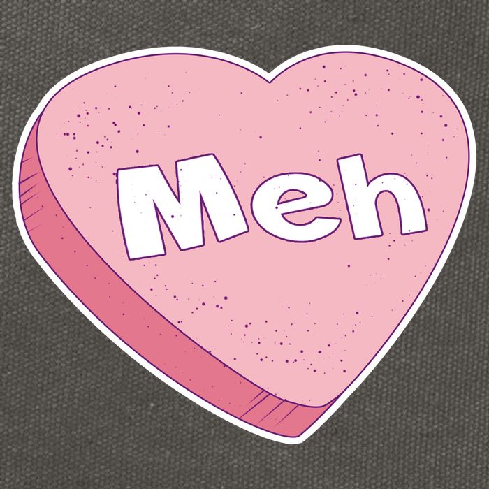 Valentine's Day Meh Conversation Heart Candy Cotton Canvas Backpack