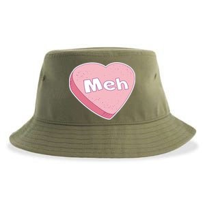 Valentine's Day Meh Conversation Heart Candy Sustainable Bucket Hat