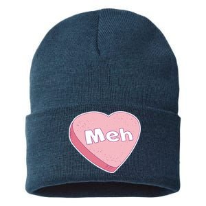 Valentine's Day Meh Conversation Heart Candy Sustainable Knit Beanie