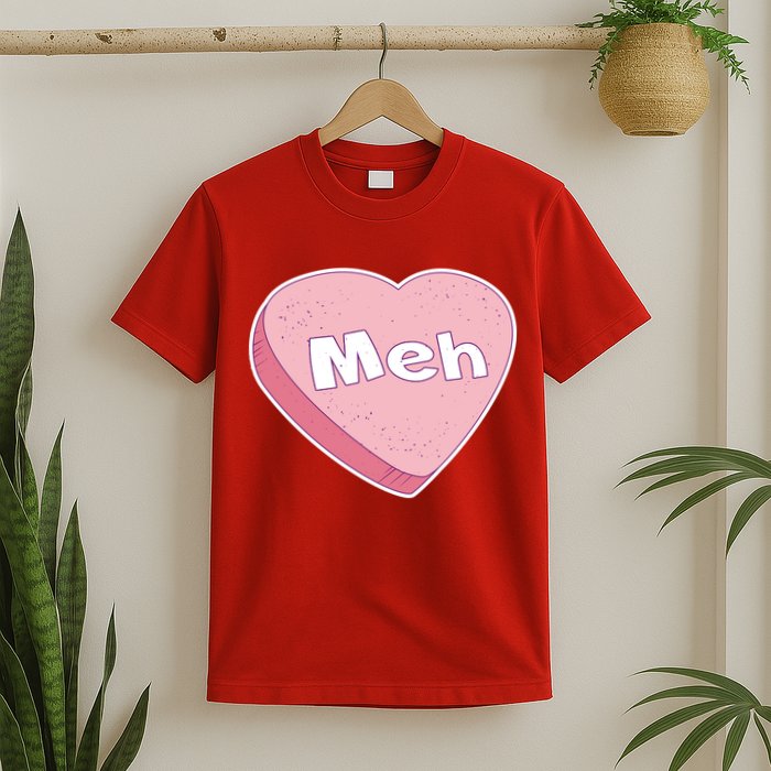 Valentine's Day Meh Conversation Heart Candy T-Shirt