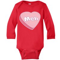 Valentine's Day Meh Conversation Heart Candy Baby Long Sleeve Bodysuit