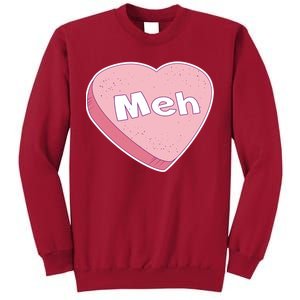 Valentine's Day Meh Conversation Heart Candy Tall Sweatshirt