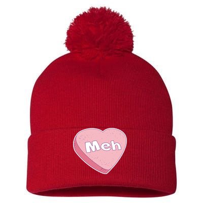 Valentine's Day Meh Conversation Heart Candy Pom Pom 12in Knit Beanie