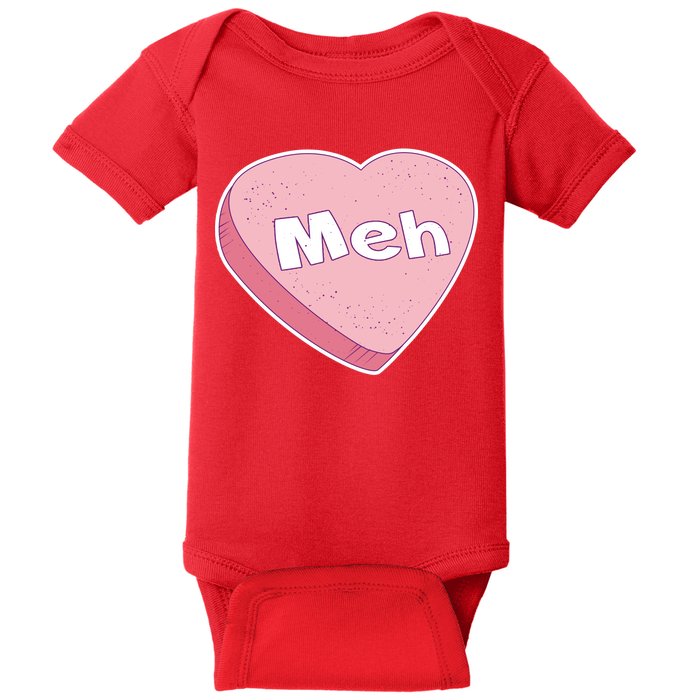 Valentine's Day Meh Conversation Heart Candy Baby Bodysuit