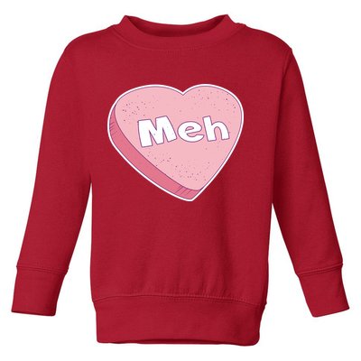 Valentine's Day Meh Conversation Heart Candy Toddler Sweatshirt