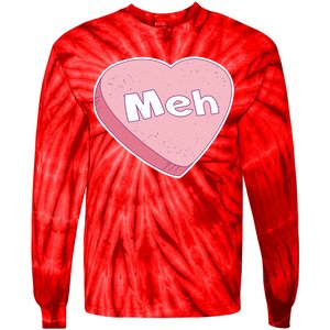 Valentine's Day Meh Conversation Heart Candy Tie-Dye Long Sleeve Shirt