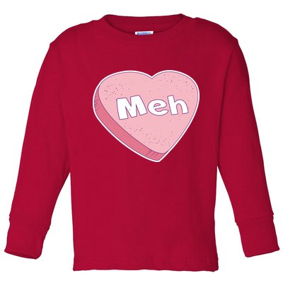 Valentine's Day Meh Conversation Heart Candy Toddler Long Sleeve Shirt