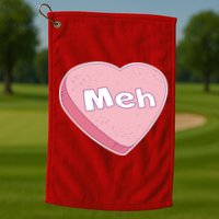 Valentine's Day Meh Conversation Heart Candy Golf Towel