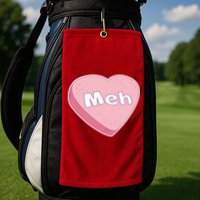 Valentine's Day Meh Conversation Heart Candy Golf Towel