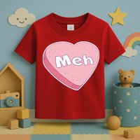 Valentine's Day Meh Conversation Heart Candy Toddler T-Shirt